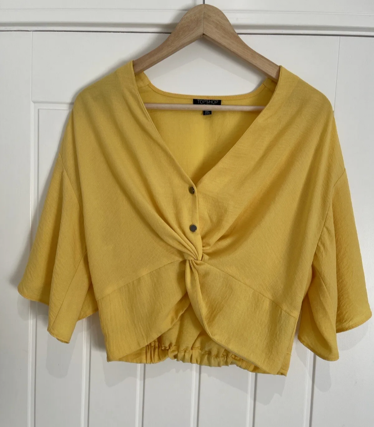 topshop yellow blouse