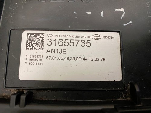 Volvo S90 V90 ab 2016 Frontscheinwerfer Scheinwerfer LED Vorne Rechts 31655735 - Bild 11 von 11