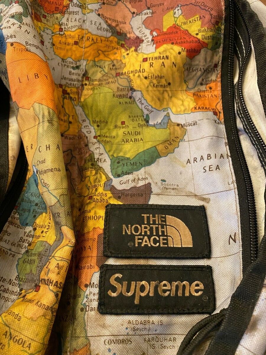 Supreme North Face Map Backpack Rucksack | eBay Supreme North Face Map Backpack Rucksack | eBay