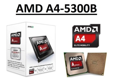 AMD A4-5300B Dual Core Processor 3.4 - 3.6 GHz, Socket FM2, 65W CPU