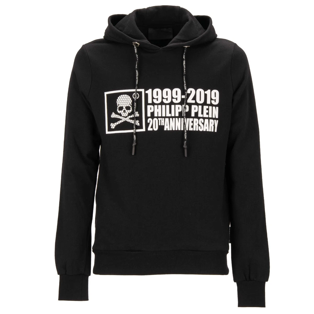 Philipp Plein logo-print pullover hoodie - White