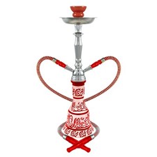 Juego de cachimba roja de 20" - Hieros de Premium Hookah Shisha 2 mangueras