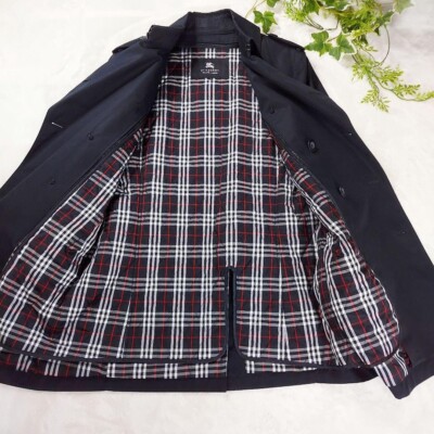 Burberry Black Label Trench coat w/Liner color Black men's M Burberry Black Label Trench coat w/Liner color Black men's M