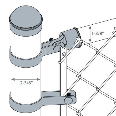 Galvanized Chain Link Fence Kit - Includes All Parts