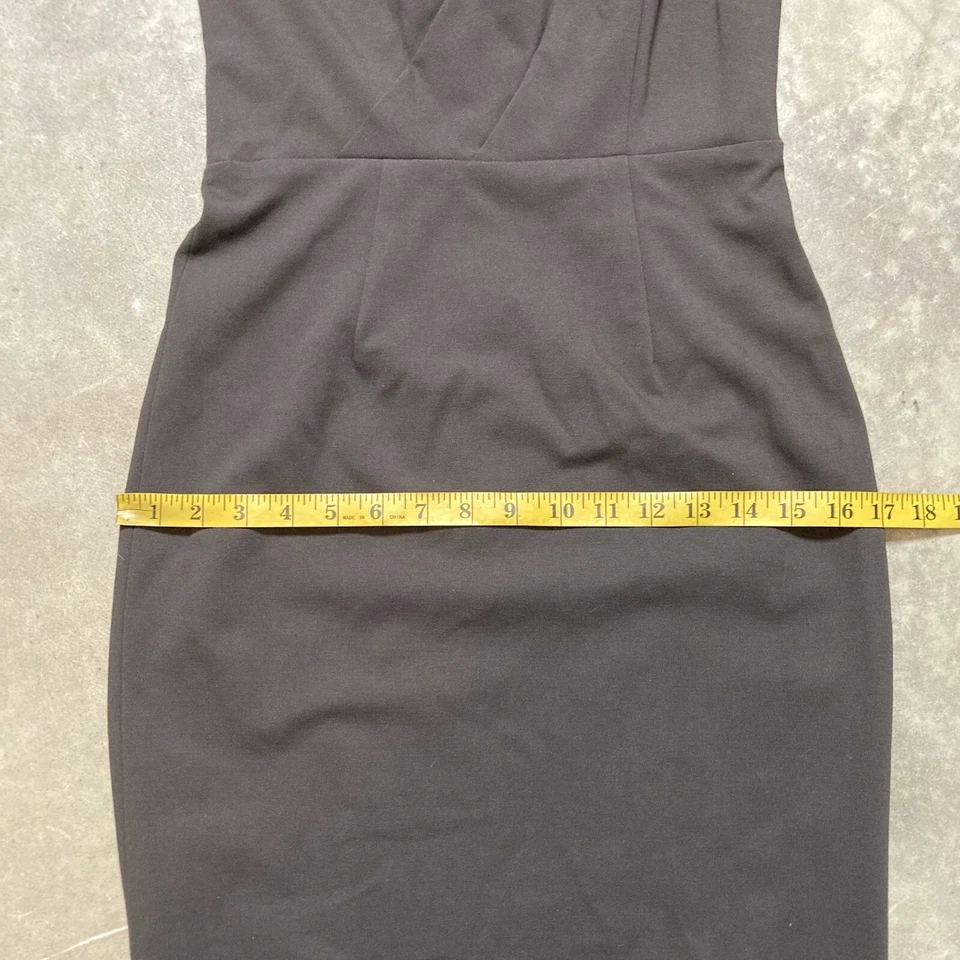 Vestido Charles Chang Lima para mujer 4 marrón un hombro elástico forrado en EE. UU. Foto 4 de 4