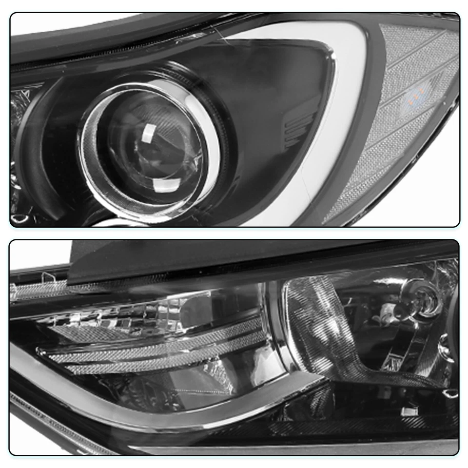 Conjunto de faros halógenos para Hyundai Elantra 2017 2018 con izquierda+derecha Foto 4 de 4