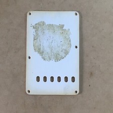 Vintage Fender Guitar Back Plate Tremolo Cover Strat 1 Ply Parchment NOS Relic