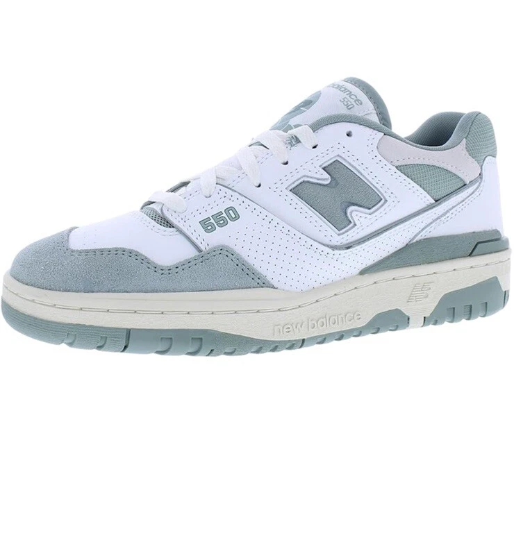 Scarpe casual uomo New Balance 550 sneakers sportive bianche verde menta taglia 13M