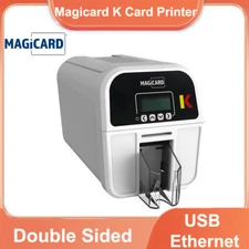 Magicard K Dual Sided ID Card Printer 600DPI USB Ethernet Port with Power Supply