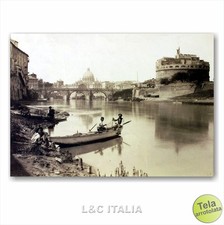 Amarcord Roma - STAMPA SU TELA PER QUADRO 70x50 CITY VECCHIE FOTO ARREDO CASA