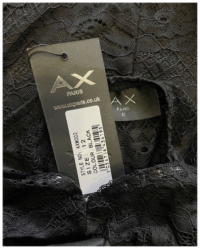BNWT AX Paris Dress Size 12 Lace Pencil MIDI High Neck Evening Party Christmas - Picture 23 of 24