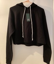 New Wild Fable Cropped Hooded Sweatshirt - Women  s Small - Black