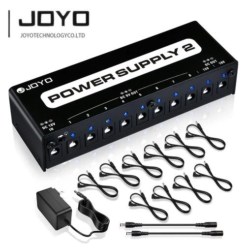 JOYO Guitar Pedal Power Supply DC 18V Pedal Power Adapter 10 Ports 9/12/18V(OP)