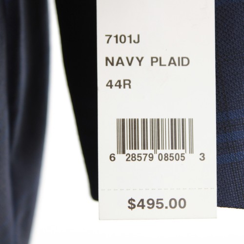Cardinal of Canada NWT Wool Sport Coat Size 44R US In Blues Plaid - Picture 14 of 14