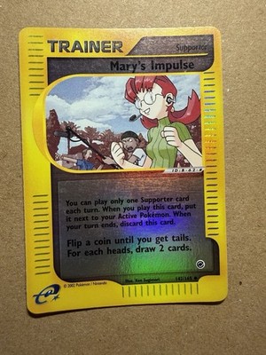 Pokémon TCG Mary's Impulse Expedition Base Set 142/165 Reverse Holo Uncommon
