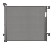 Retractable Baby Pet Safety Gate Indoor Outdoor Mesh Gate up to 55"x 33", Gray