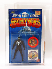 1984 MATTEL SECRET WARS Spiderman Black Costume 8 Back Variant  AFA 70 EX+