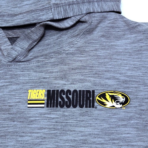 Nike Dri-Fit Missouri Tigers gray long sleeve hooded shirt Adult Men's LARGE L - Picture 5 of 6
