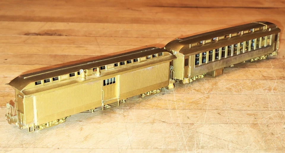 NJ Custom Brass HOn3 Brass D&RGW San Juan Set #1 Coach and Baggage - Image 2 of 4