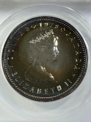 1978 Canada Silver $1 Commonwealth Games Graded MS 68 by ANACS Proof Like Toned