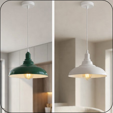 Industrial Metal Pendant Ceiling Light Retro Hanging Lamp Fixture Kitchen E27 UK