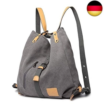 KONO Henkeltaschen Canvas Rucksack Damen Groß Handtaschen Anti Diebstahl Taschen