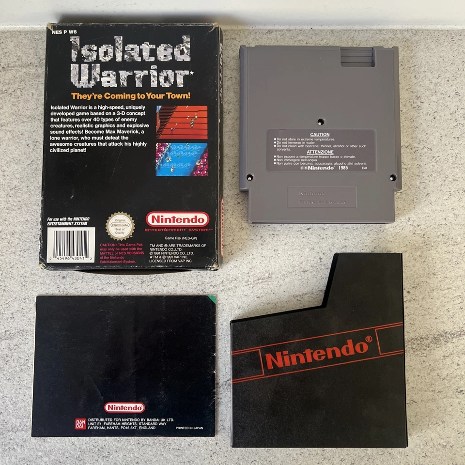 Isolated Warrior Nintendo NES Entertainment System PAL Game Cartridge & Box - Image 2 of 4