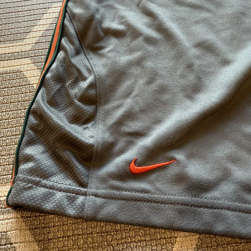 Nike Team University of Miami Hurricanes Vintage Basketball Shorts XL Gray - Image 3 of 4