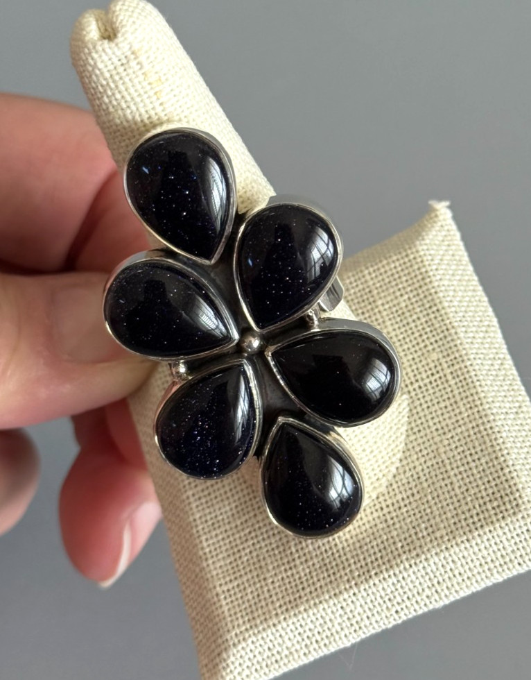 Artisan STATEMENT Sterling Silver BLACK SUNSTONE … - image 8