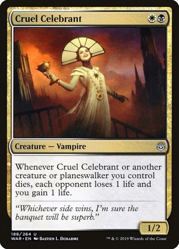 1x - Cruel Celebrant - War of the Spark - UC NM MTG