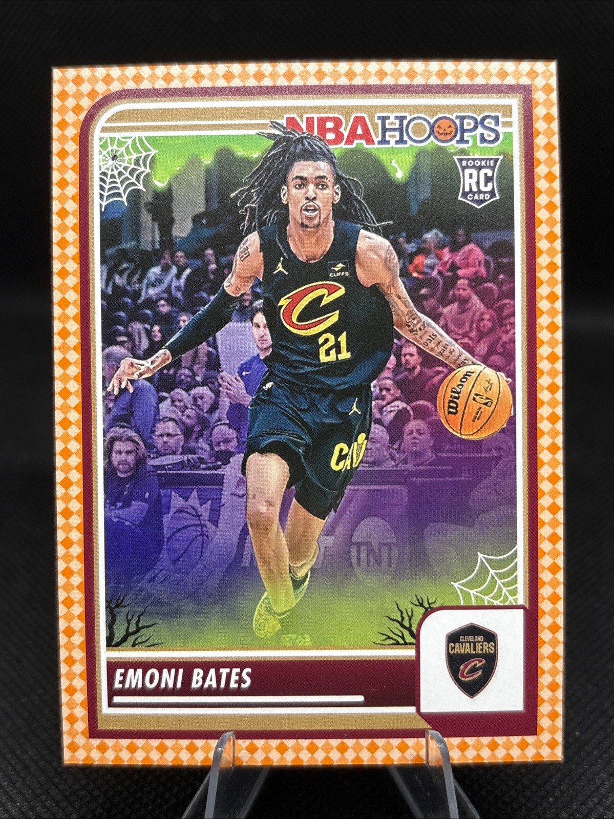 Emoni Bates 2023-24 Hoops Haunted Hoops Orange #74 RC Rookie Cleveland Cavaliers