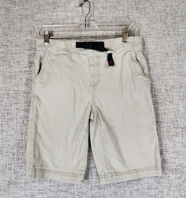 Gramicci Quick Draw Climbing Shorts Youth 14 Beige Belted Organic Cotton 28x10
