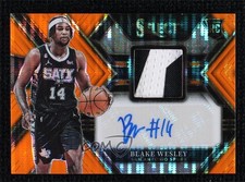 2022-23 Panini Select FOTL Neon Orange Pulsar Prizm 7/30 Blake Wesley Auto 19fe