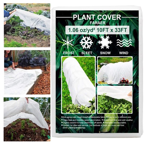 Plant Covers Freeze Protection, 10ft×33ft Reusable Rectangle Frost Protection...