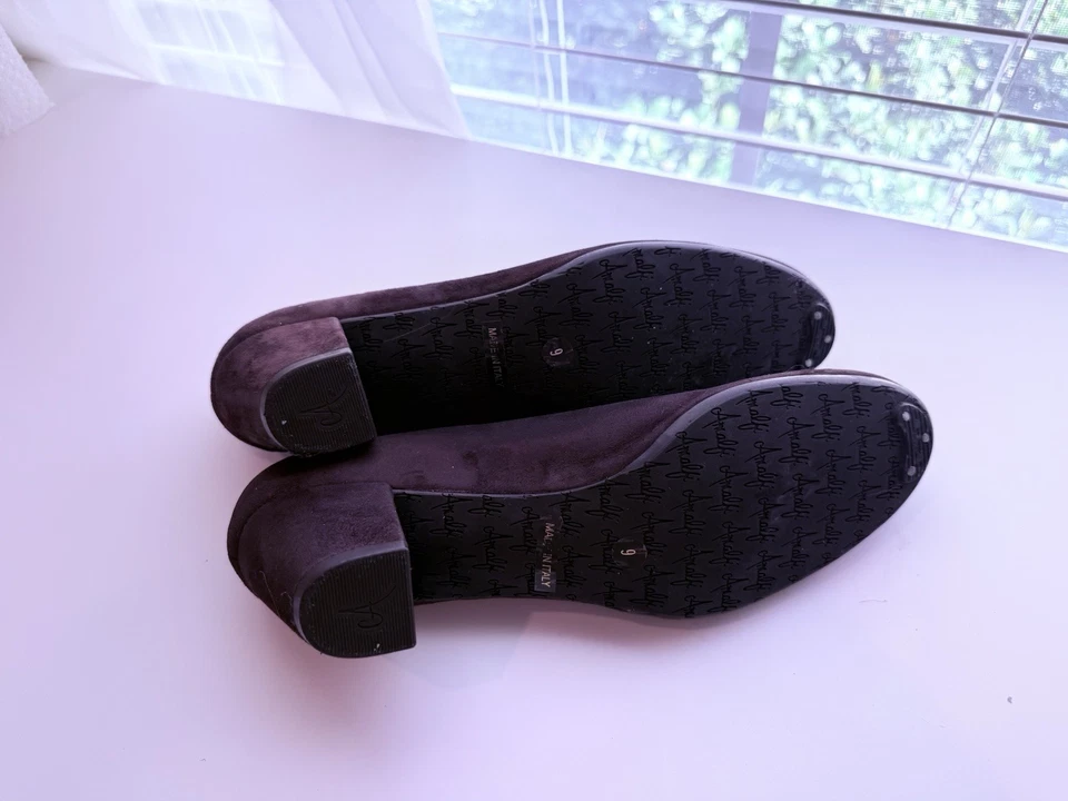 Salto alto Amalfi By Rangoni feminino marrom vintage camurça biqueira quadrada tamanho 9 - Imagem 3 de 4