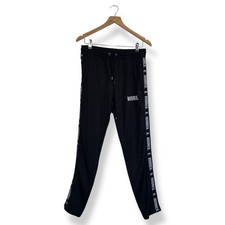 Hoodrich taped black jogger tracksuit bottoms size medium