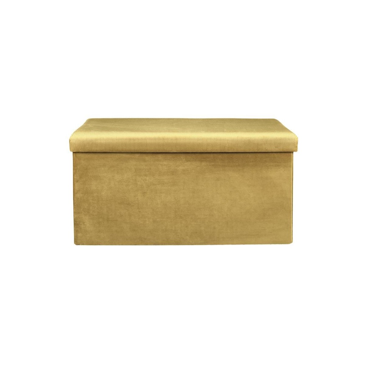 Banc de rangement Giulia jaune 77cm pour organiser le salon avec élégance