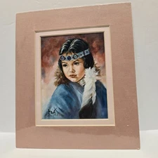 Vintage Barbara Elliot Picture of Native American Child 1986 Sealed