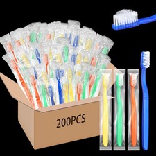 Ziliny 200 Pcs Prepasted Disposable Toothbrushes Bulk Individually Wrapped