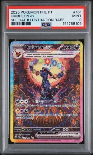 2025 POKEMON PORTUGUESE PRE PT-PRISMATIC EVOLUTIONS #161 UMBREON EX PSA 9