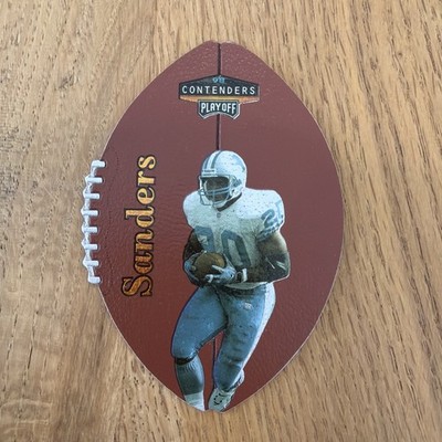 Barry Sanders 1998 Playoff Contenders Leather Gold #30 Missing Serial Number /33