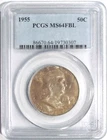 1955 FRANKLIN Silver Half Dollar PCGS MS 64 FBL