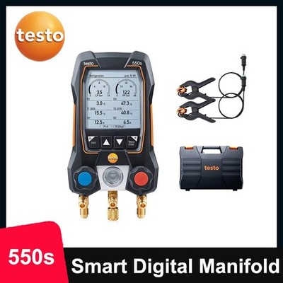Testo 550s Digital Manifold Kit with temperature probes 0564 5501 01