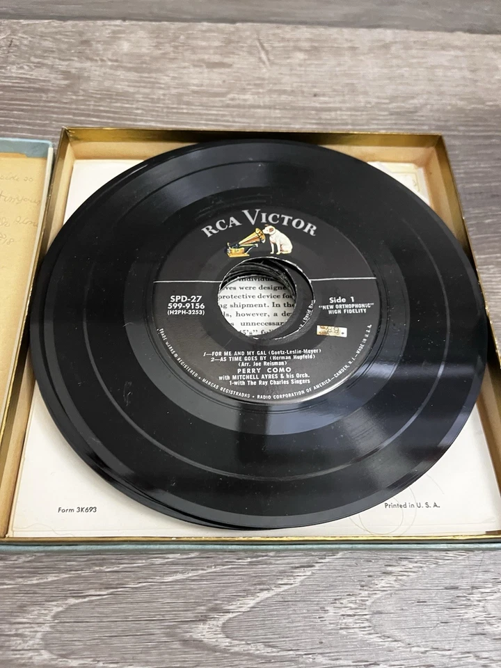 Perry Como Vinyl 45 rpm 10 Records Box Set Spd-27 Vintage - Image 3 of 3