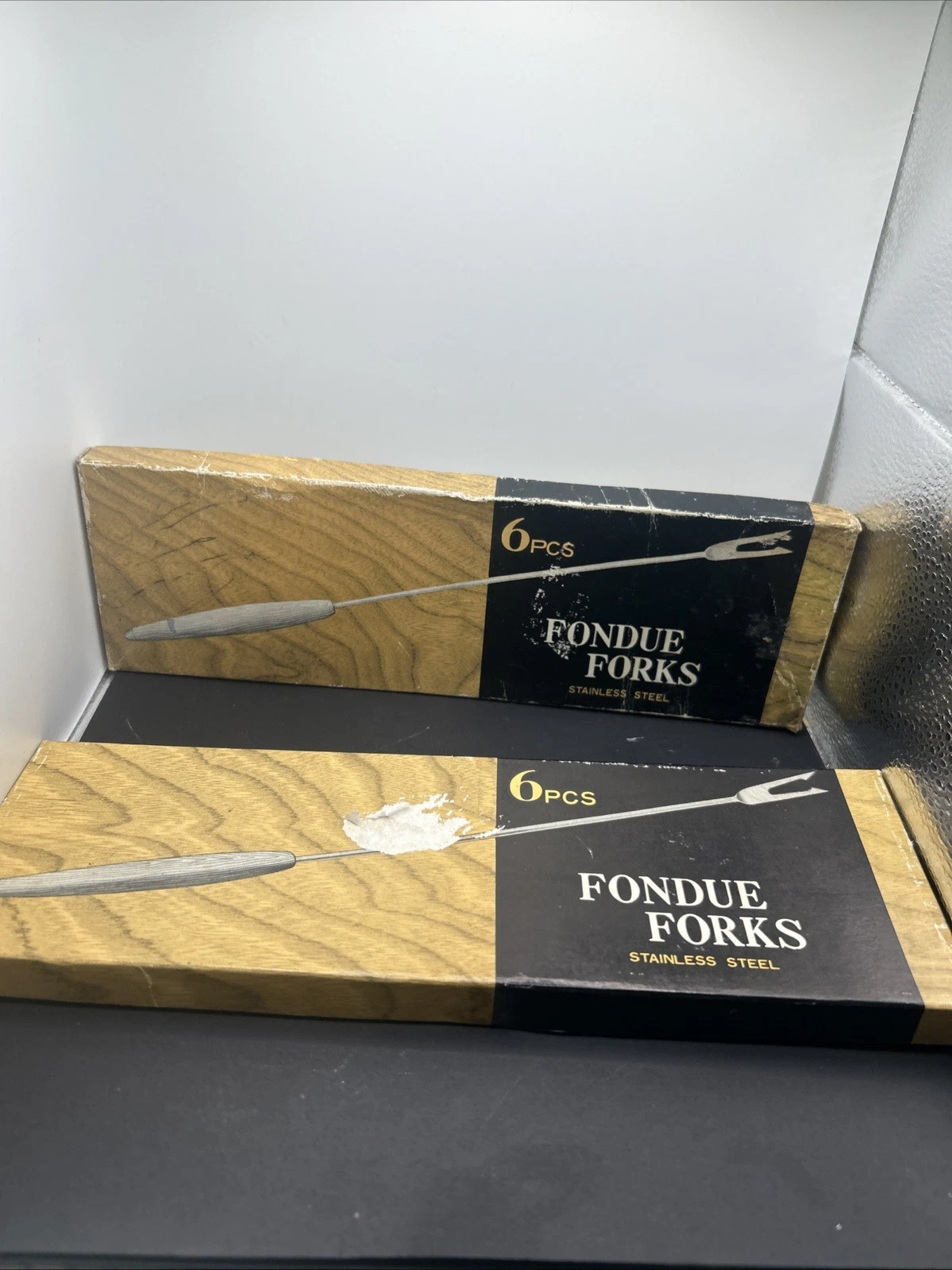 Vintage MCM Fondue Fork Forks Set of 6 Six Original Box 2 Sets