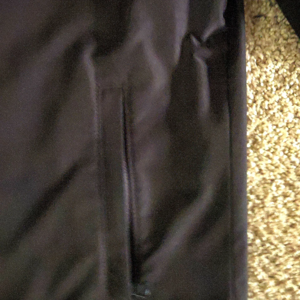 Chaqueta Forrada Banana Republic Para Hombre Pequeña Marrón Chocolate Bolsillos con Cremallera Completa Foto 3 de 4