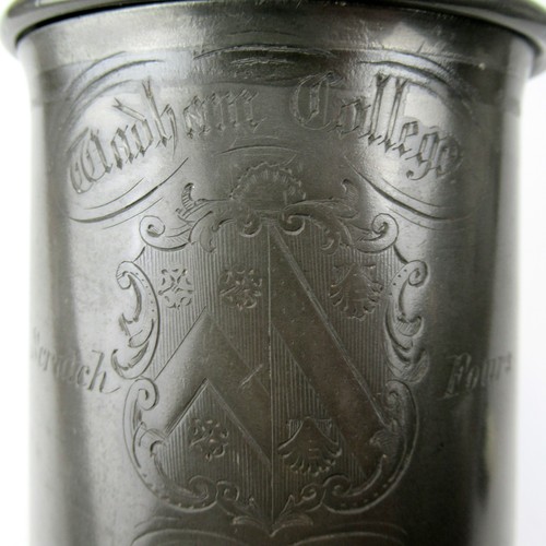 Zinn Bierkrug 1865 Rudern-Trophäe Uni Oxford Wadham College England Studentika - Picture 6 of 11