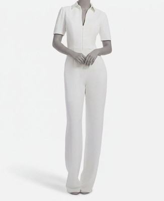 Dress The Population Women's White Gloria Jumpsuit Size L