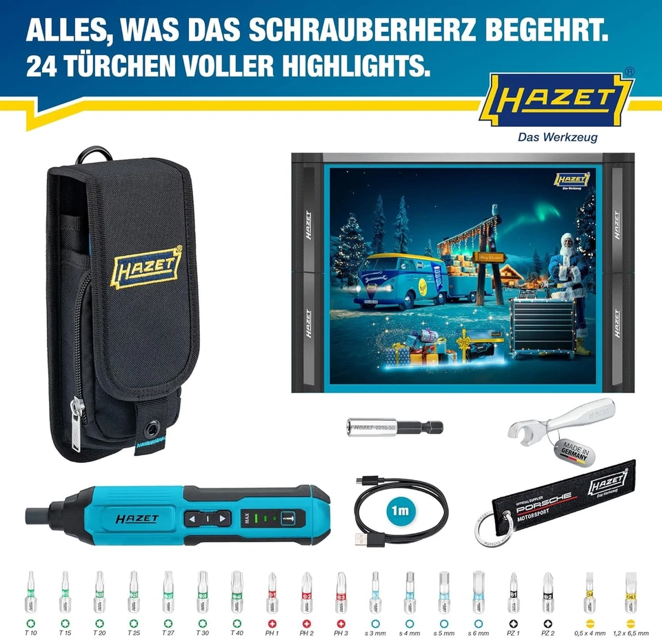 Hazet Adventskalender 2025 24tlg. Werkzeugsatz Bit-Set 1/4" Akkuschrauber - Bild 3 von 4