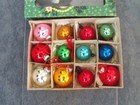 1 2  1960s  hand painted hand blown mercury glass  Christmas Baubles g con